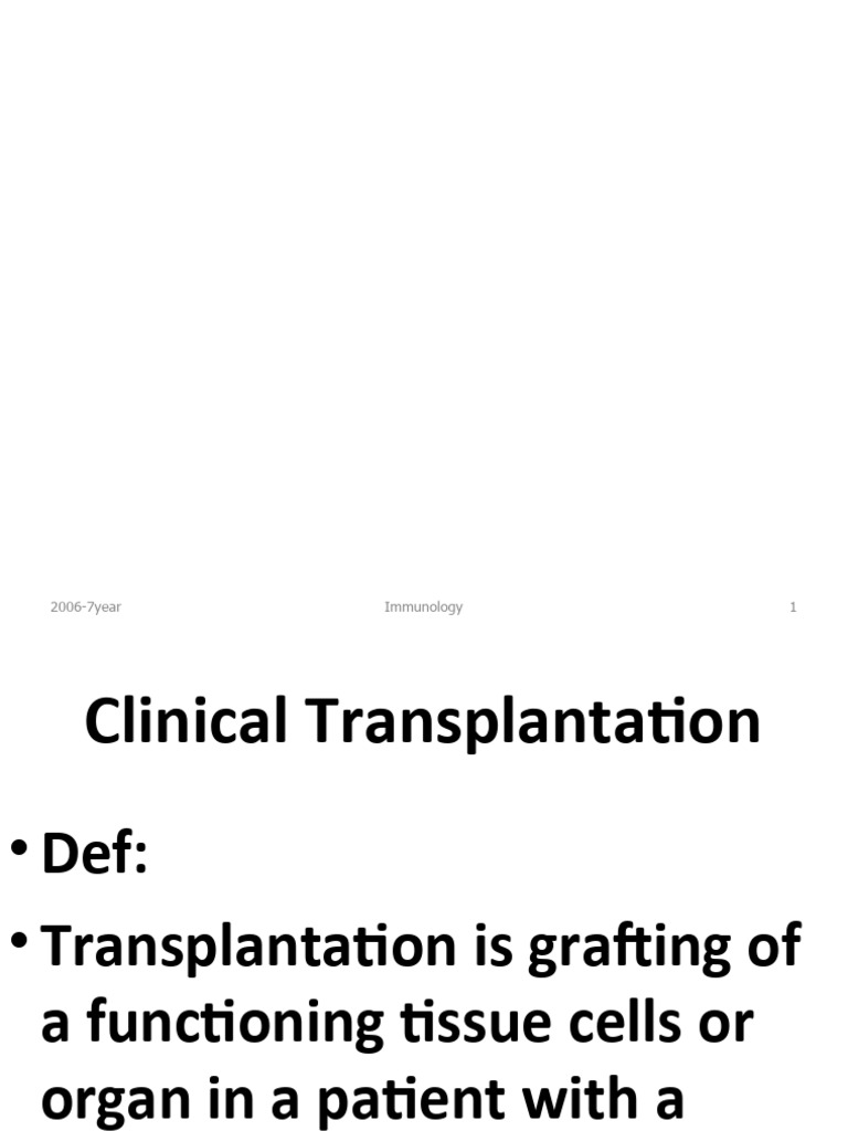 4 Transplantation | PDF | Transplant Rejection | Immunology