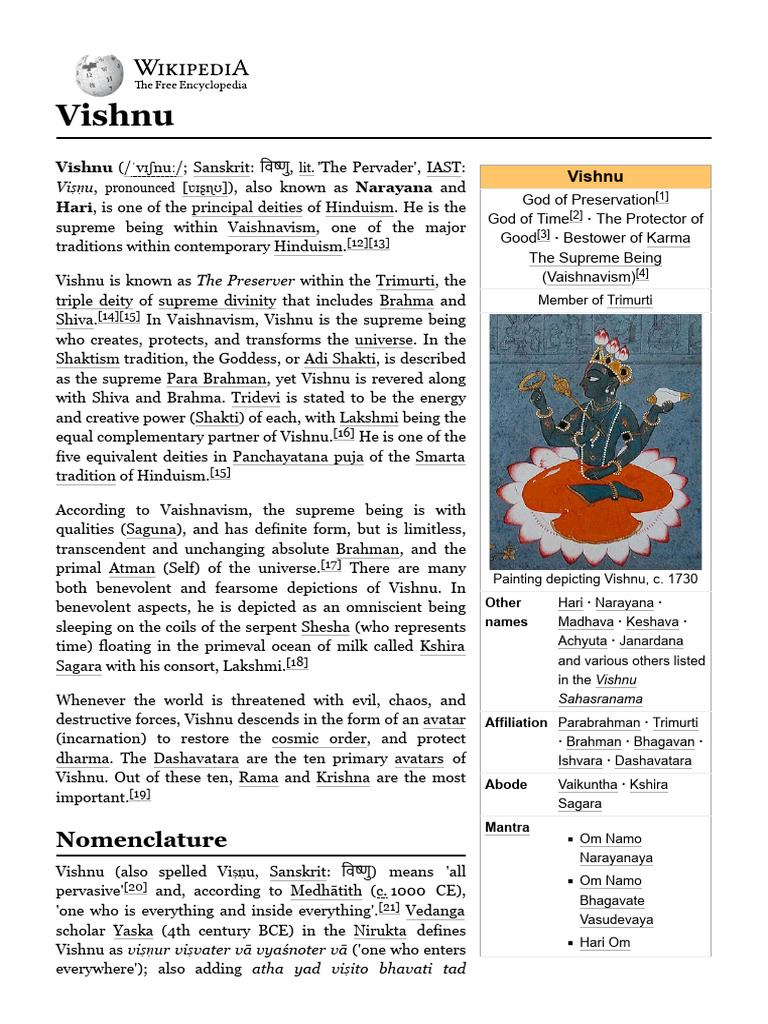 Vishnu | PDF | Vishnu | Vaishnavism
