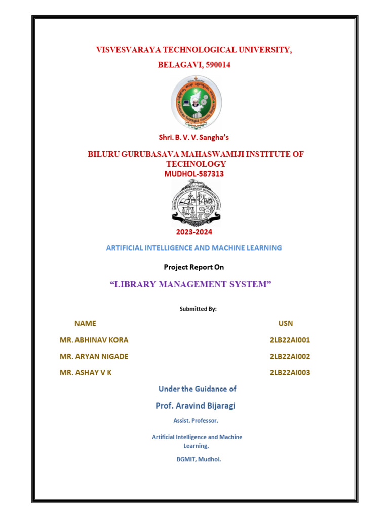 Library Management System Project Report | PDF | Libraries | Databases