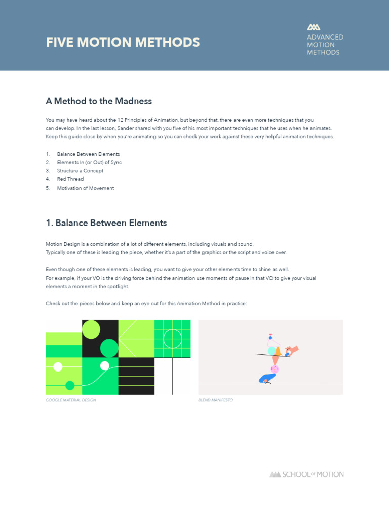Five Animation Methods | PDF | Animation