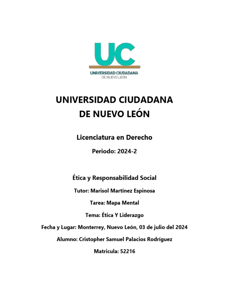 La Ética Y El Liderazgo | PDF | Liderazgo | Psicología Social