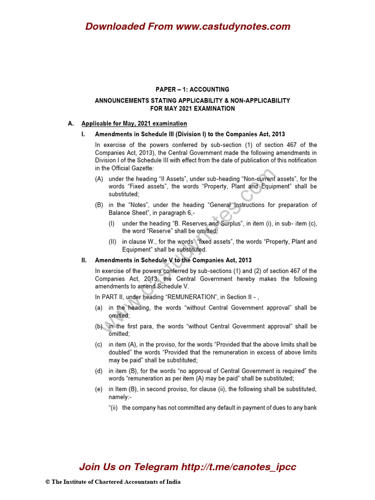 @canotes - Ipcc Accounts New ICAI RTP May 2021 | PDF | Equity (Finance ...