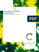 Cambium Interim Report 2008