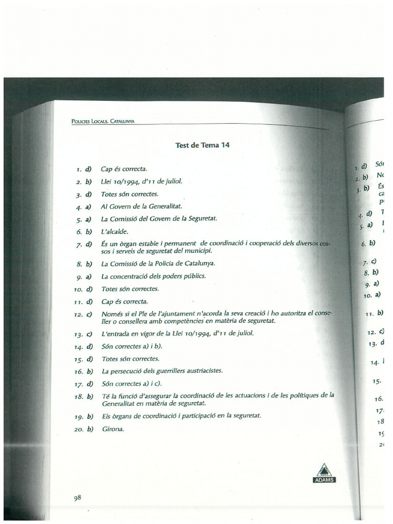 Tema 14 Test Solucions | PDF