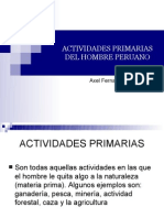 Actividades Primarias Del Hombre Peruano