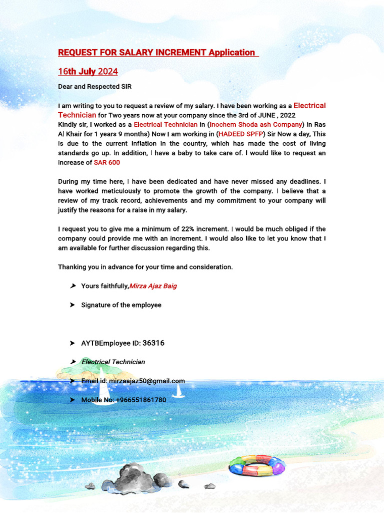 Salary Increment Letter-WPS Office | PDF | Career & Growth