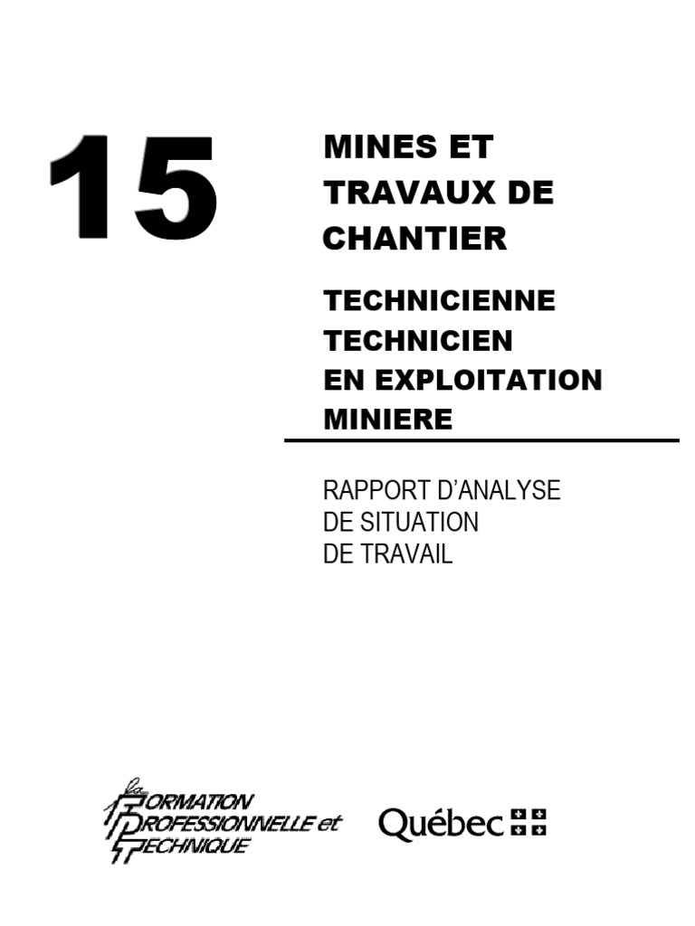 Analyse de l'Exploitation Minière | PDF | Exploitation minière | Ingénieur