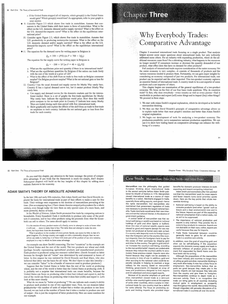 Comparative Advantage, Pugel | PDF