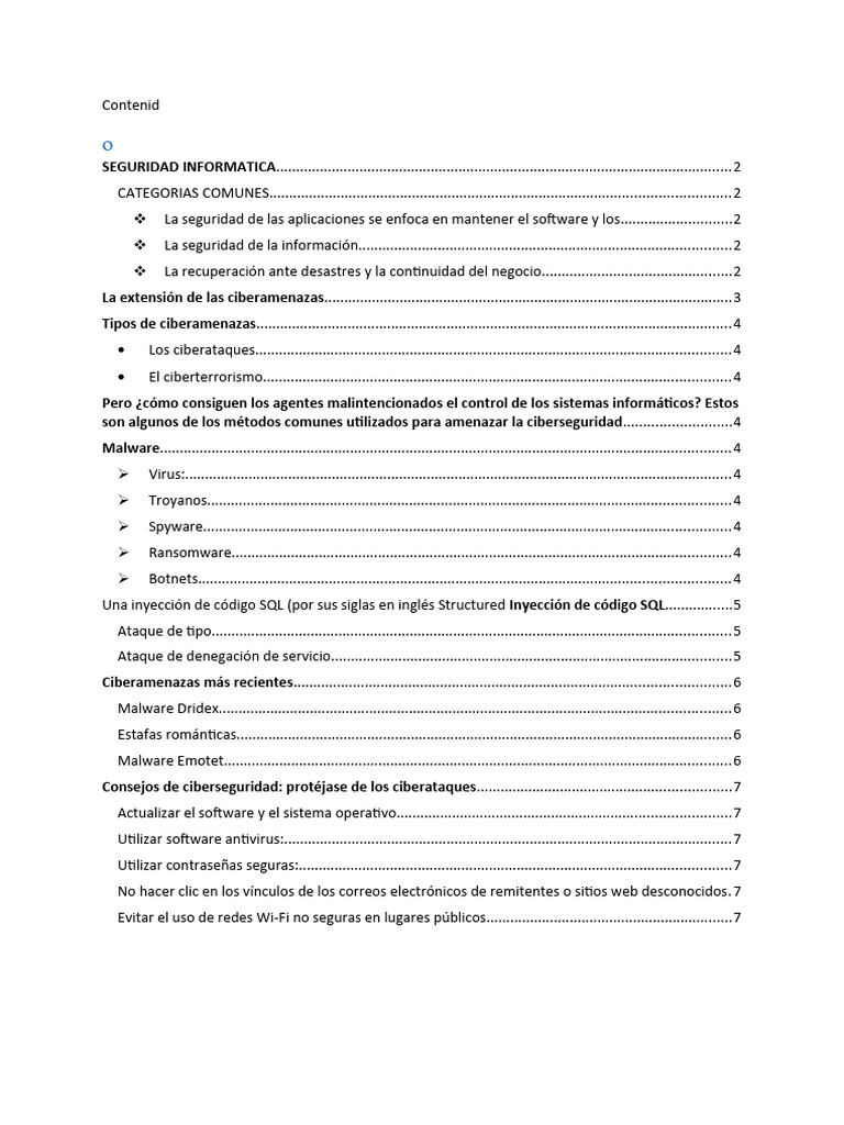 Ciberseguridad Pdf Seguridad La Seguridad Informática