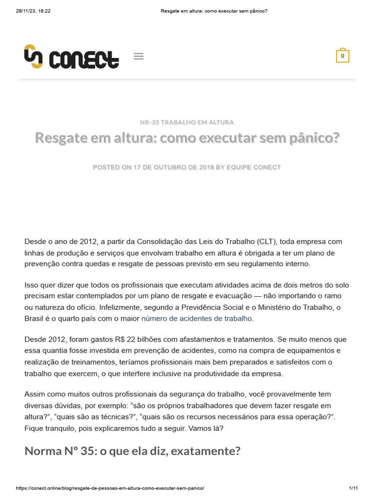 Resgate em altura como executar sem p nico pdf resgate