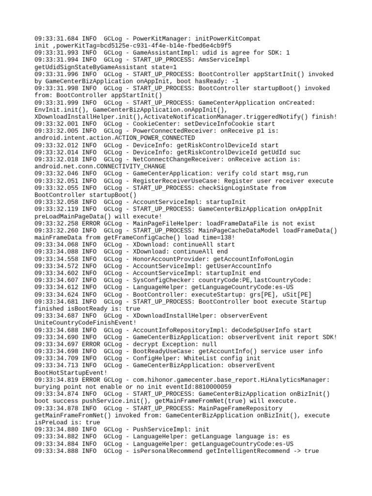 GameCenter Application Startup Log | PDF | Computer Engineering ...