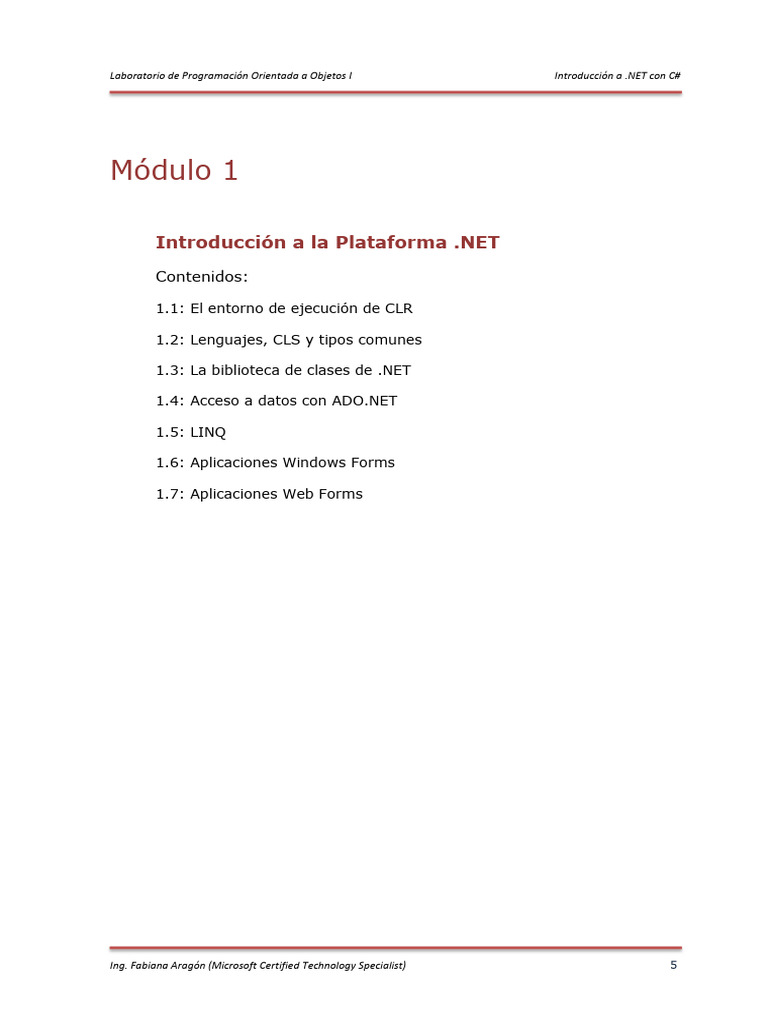 1.2. LPOO I-Unidad1-2022 | PDF | .NET Framework | Consulta integrada de ...