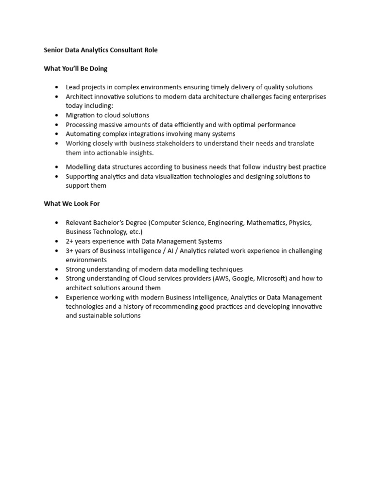 AnalyticsConsultants & Data Engineer | PDF | Analytics | Cloud Computing