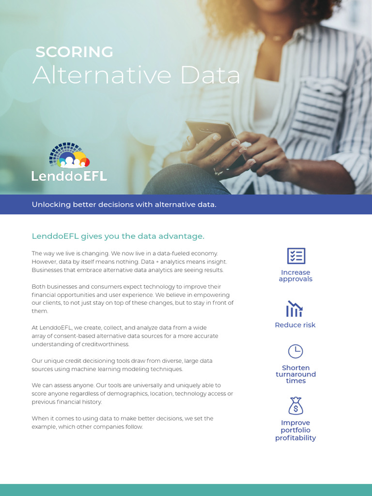 LenddoEFL: Empowering Financial Decisions | PDF | Analytics | Mobile App