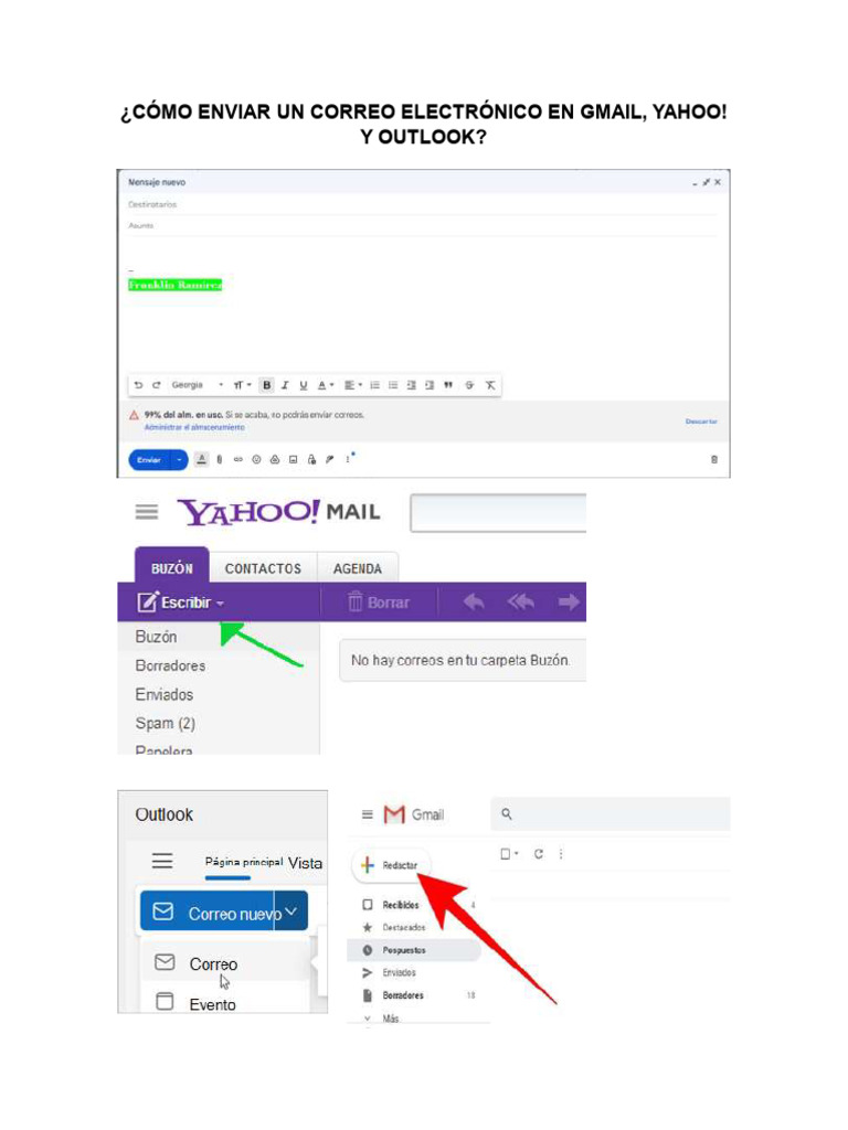 Cómo Enviar Un Correo Electrónico en Gmail | PDF