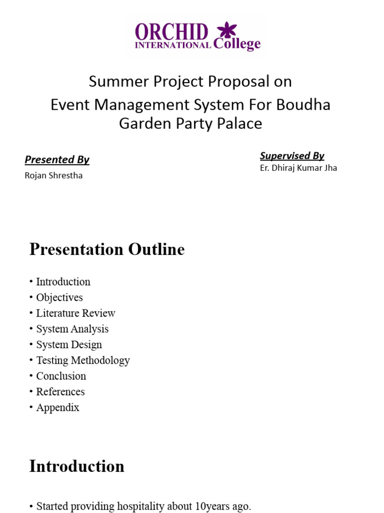 summer-project-proposal-on-event-management-system-for-boudha-garden
