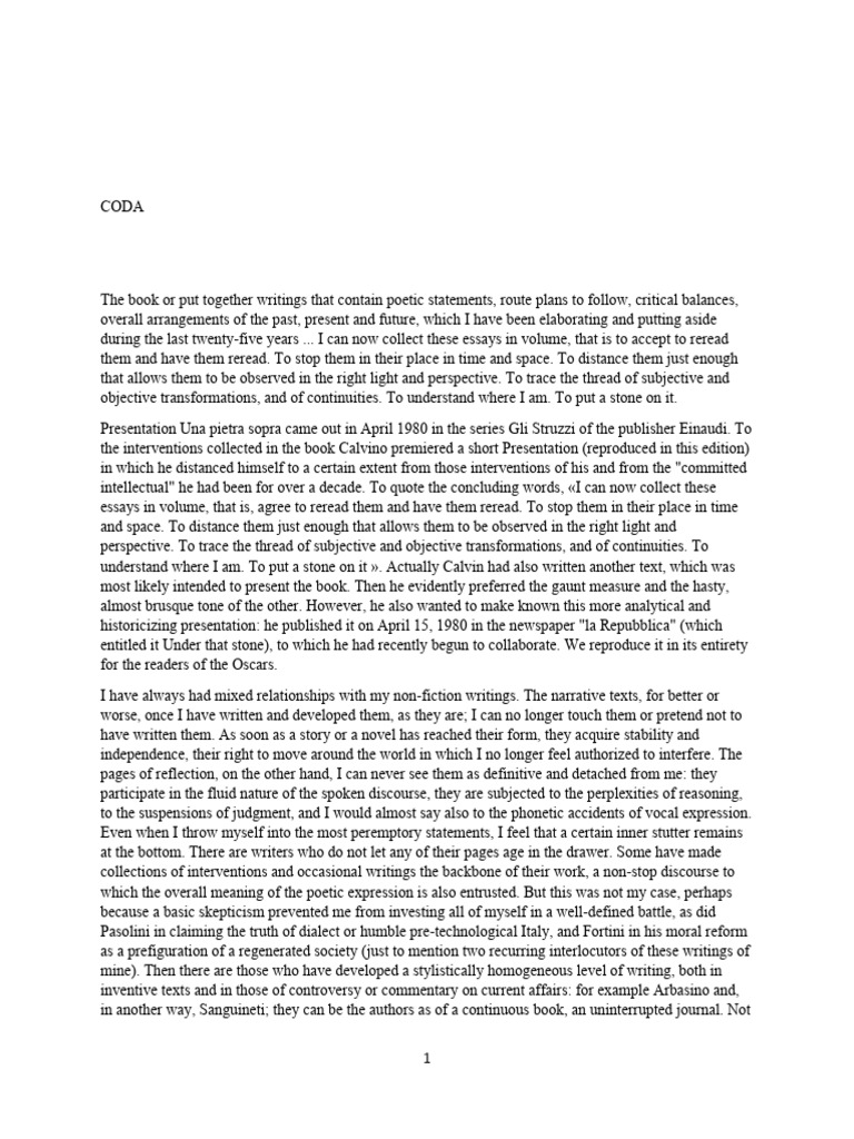 Coda pdf experience narration