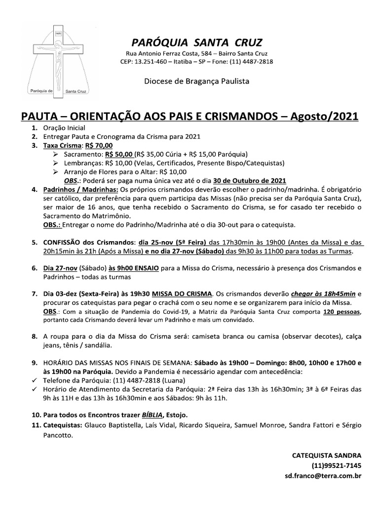 Orientações Crisma PDF