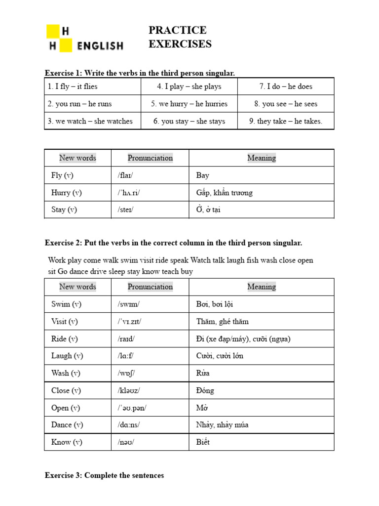 English Grammar Exercises | PDF | Language Arts & Discipline | Foreign ...