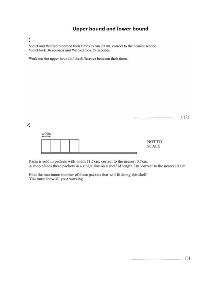 Upper and Lower Bound Calculations | PDF | Significant Figures | Volume