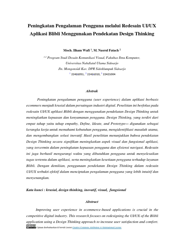 Ilham Wafi Jurnal Redesain UI UX Aplikasi Bblibli | PDF | Seni