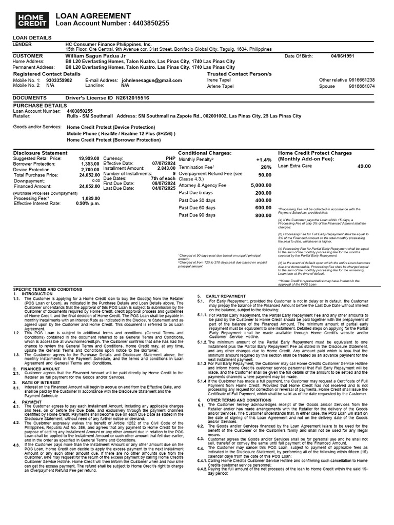 Home Credit PDF Credit Finance & Money Management