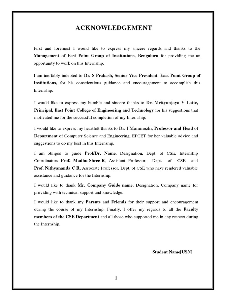 Internship Acknowledgment and Overview | PDF | Internet | Cyberspace