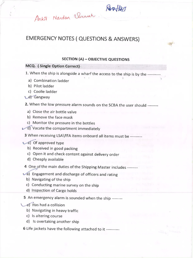 Emergency Notes Merged | PDF