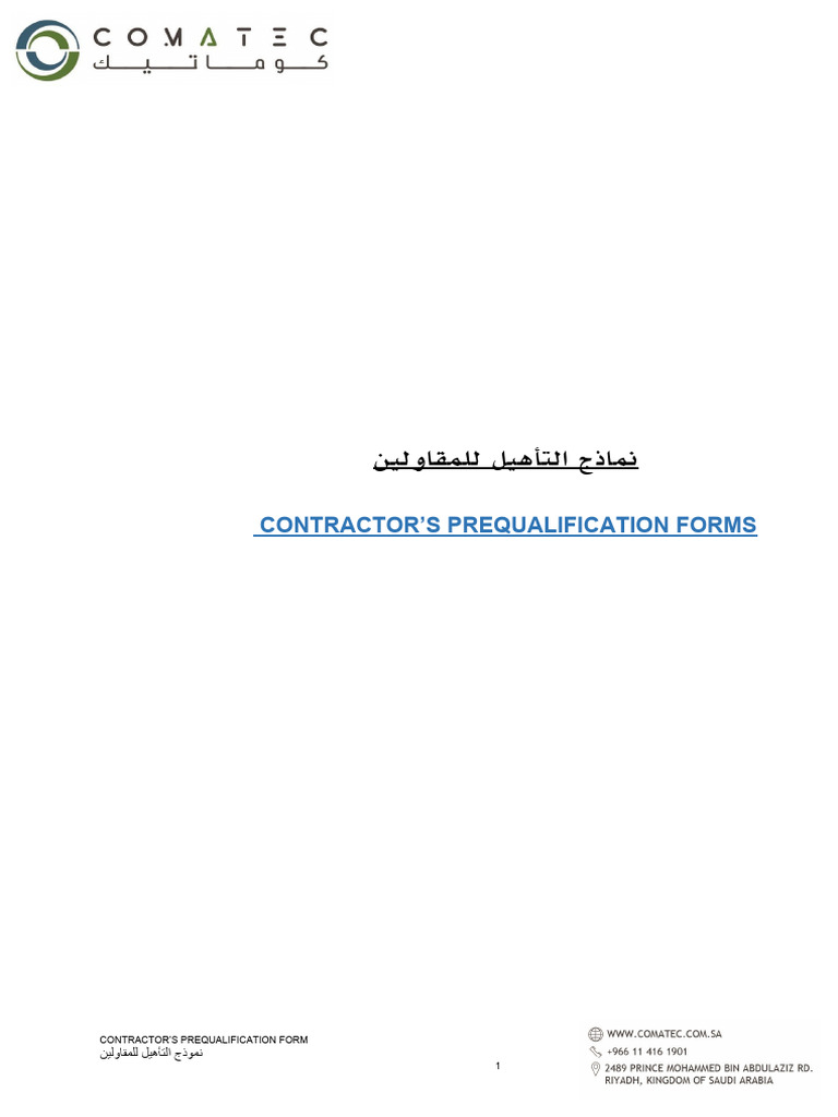 Contractor Prequalifications NEW File | PDF