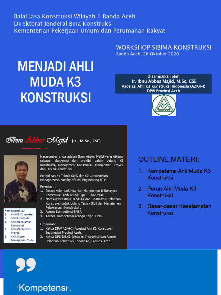 Kompetensi Ahli Muda K3 Konstruksi | PDF | Teknologi & Rekayasa