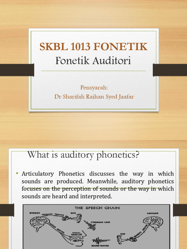 Understanding Auditory Phonetics | PDF