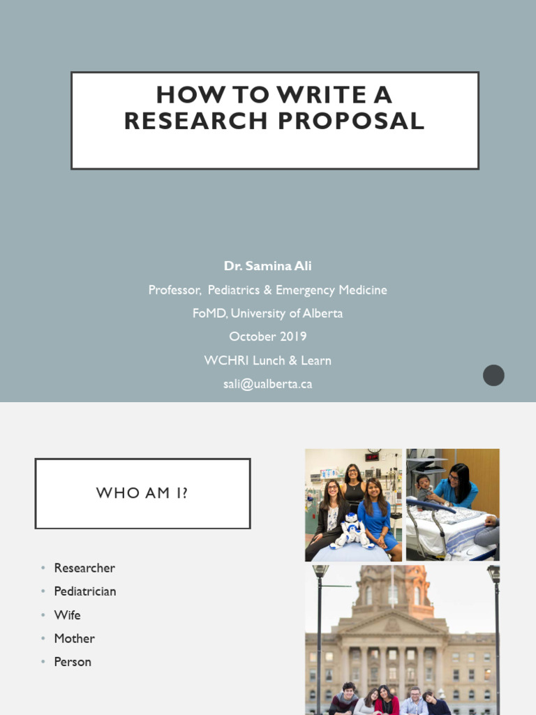 How To Write A Research Proposal Ali Wchri Oct 2019 | PDF | Methodology ...