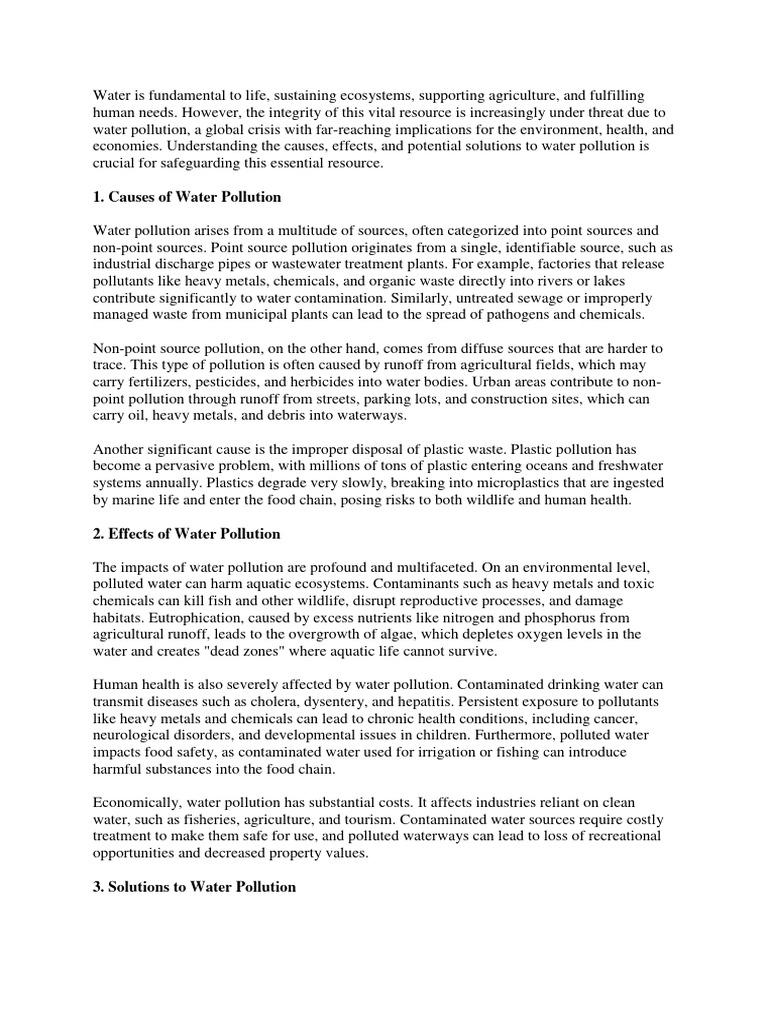 Water Pollution and Prevention | PDF | Water Pollution | Pollution
