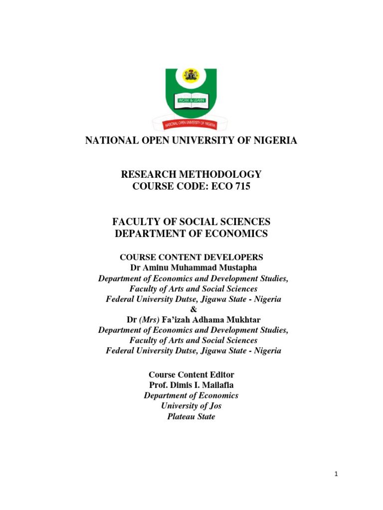 Research Methodology Course Overview | PDF | Methodology | Quantitative ...