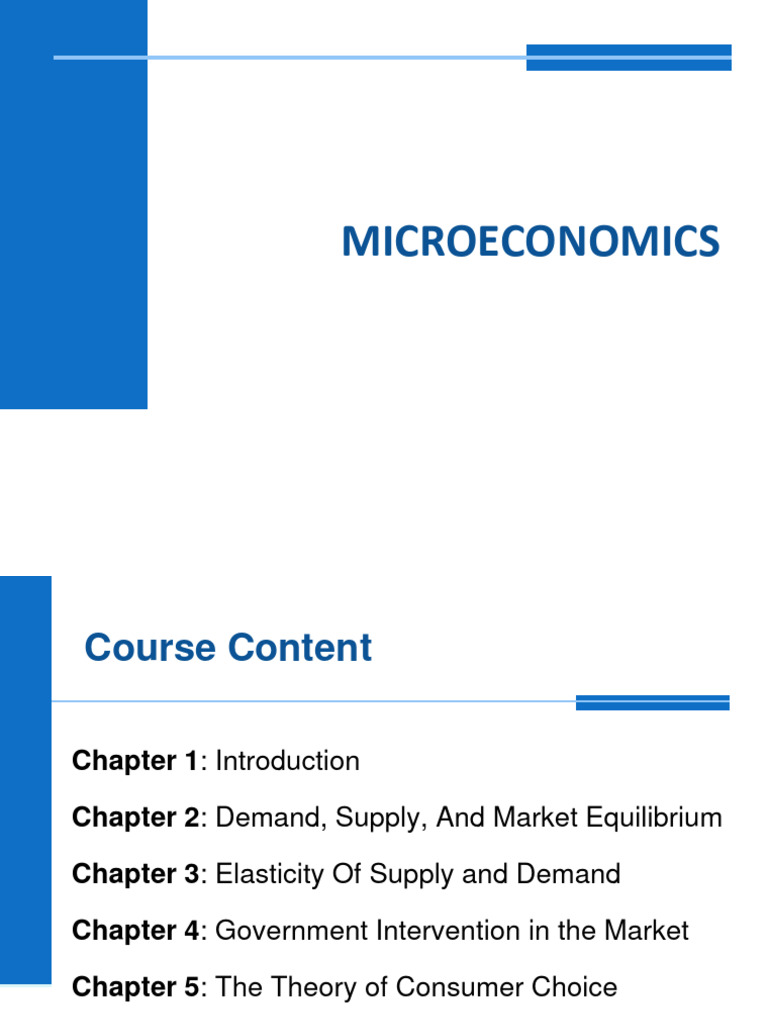Microeconomics Course Overview and Concepts | PDF | Economics | Demand