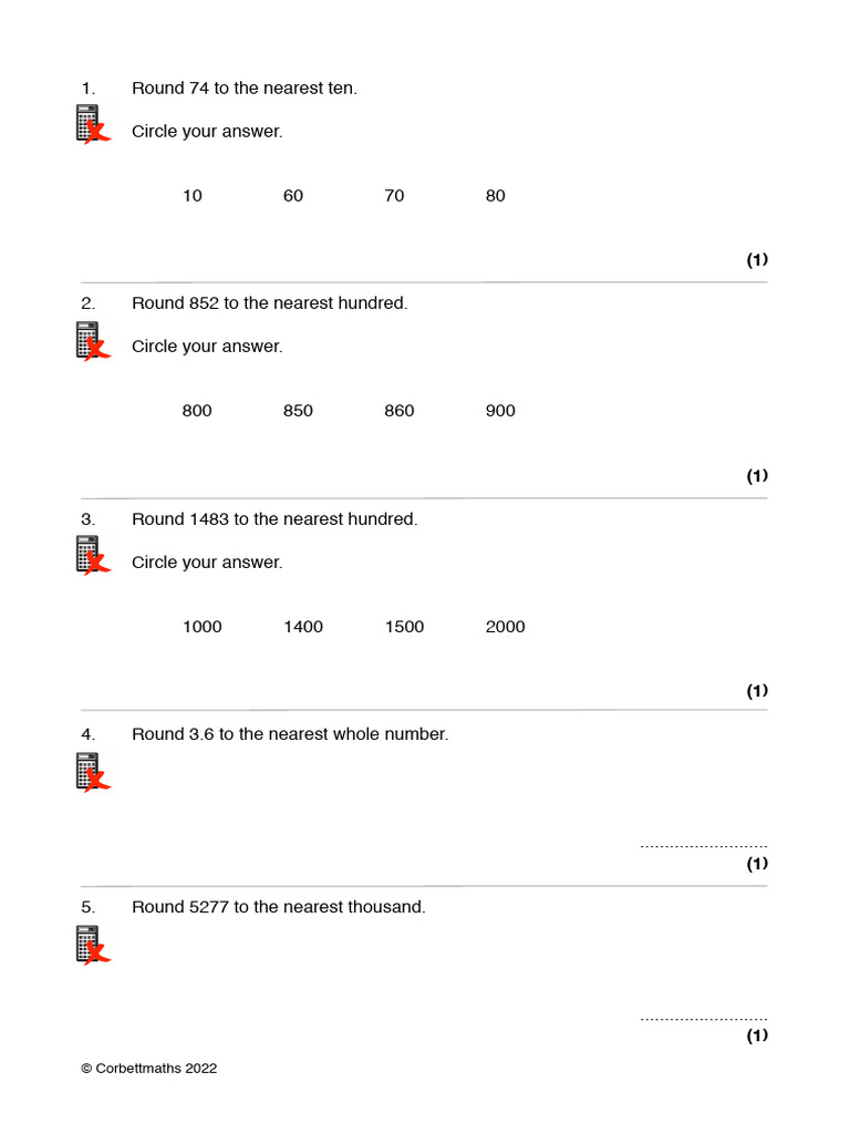Rounding and Significant Figures Practice | PDF | Significant Figures ...