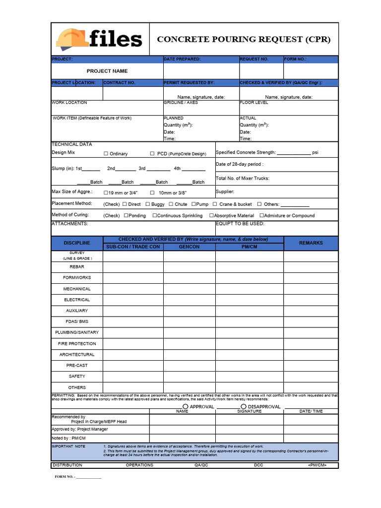 ConcretePouringPermitcvbvps Download Free PDF Concrete