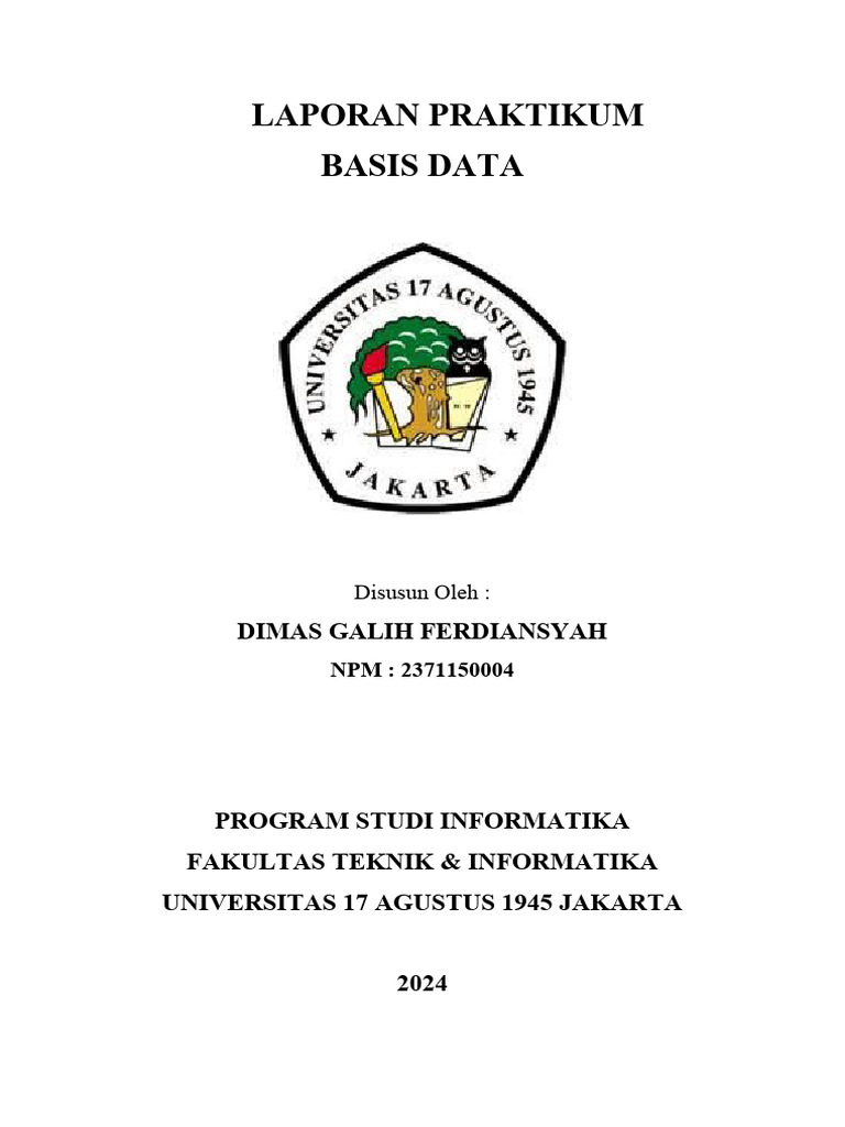 Laporan Praktikum Basis Data 2024 | PDF