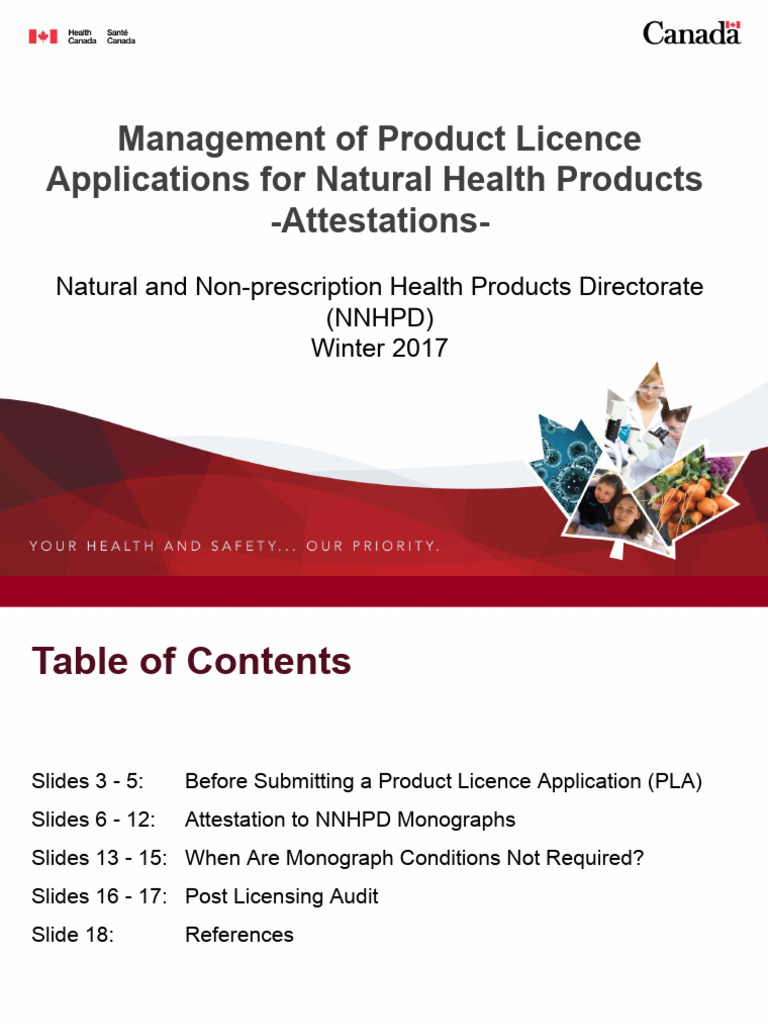 Managing Natural Health Product Licences | PDF | Dose (Biochemistry ...