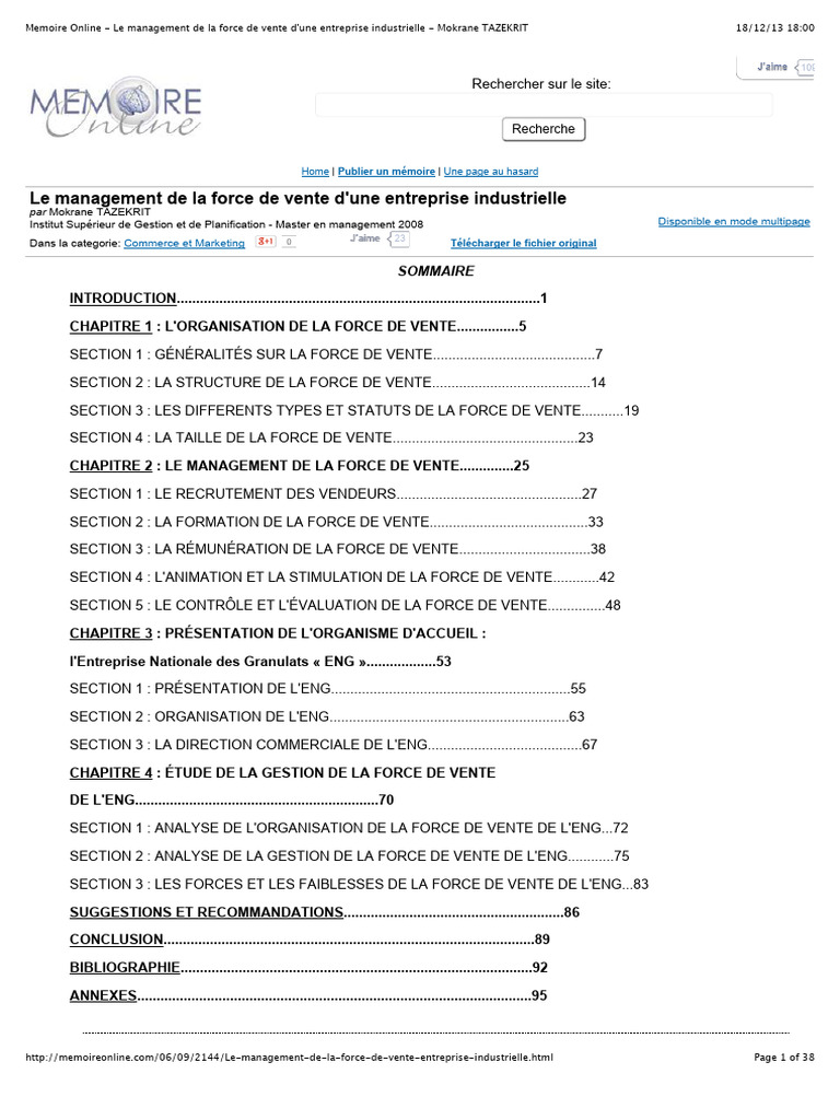 Management de la Force de Vente ENG | PDF | Sodles | Business
