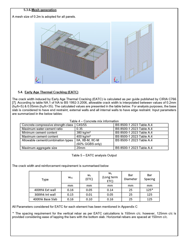 Early Age Thermal Cracking Analysis | PDF | Concrete | Civil Engineering