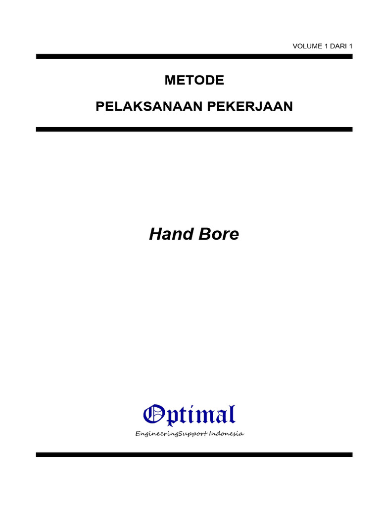 Metode Hand Boring untuk Sampel Tanah | PDF