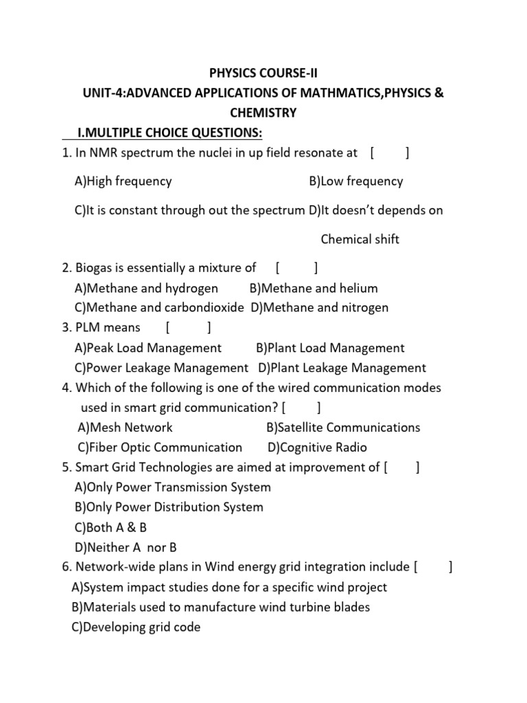 Physics Course 2 of 3 | PDF | Electrical Grid | Nuclear Magnetic Resonance