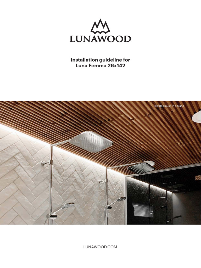 Luna Femma Installation Guideline 2022 | PDF | Screw