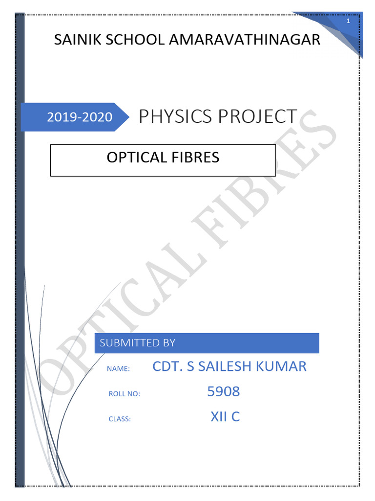 Optical Fibres: Structure and Applications | PDF | Fiber Optic ...