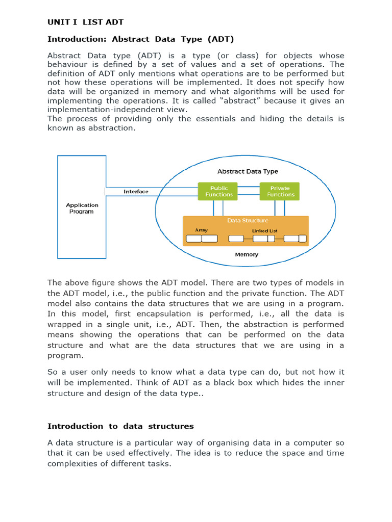 Understanding Abstract Data Types | PDF | Time Complexity | Computer ...