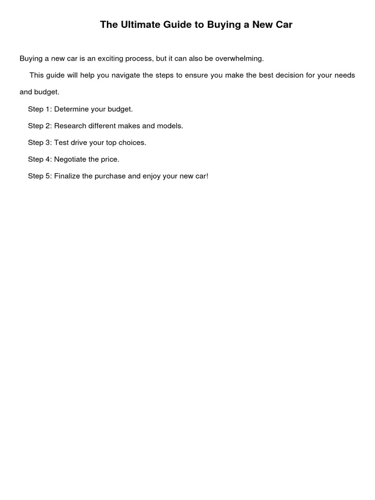 Car Buying Guide 1 | PDF