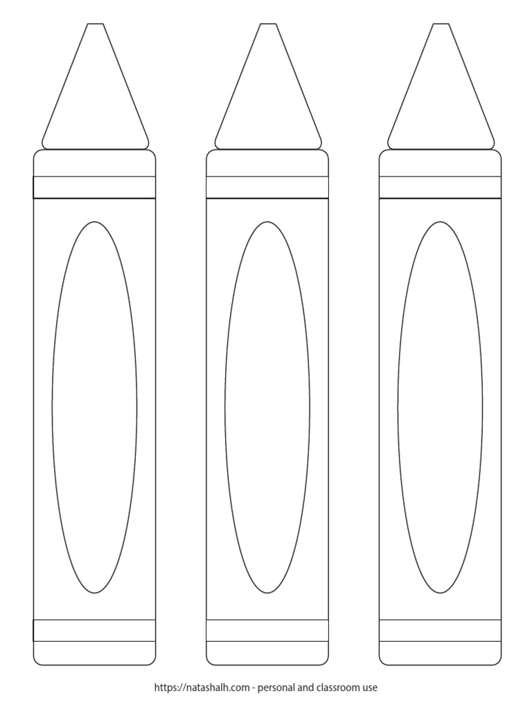 3 Crayon Templates Natashalh com PDF