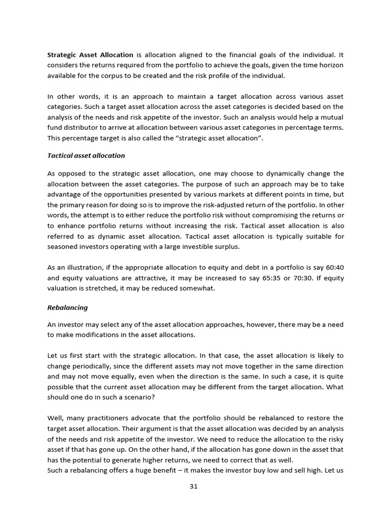Asset Allocation for Investors | PDF | Investment Fund | Investing