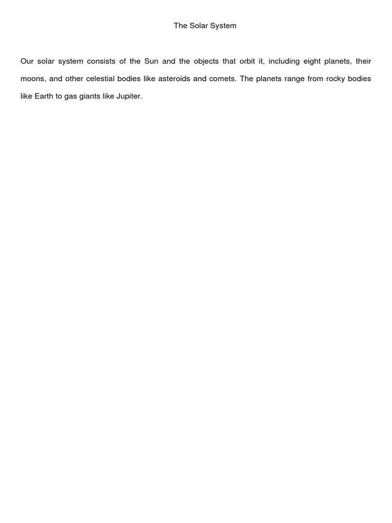 The Solar System | PDF